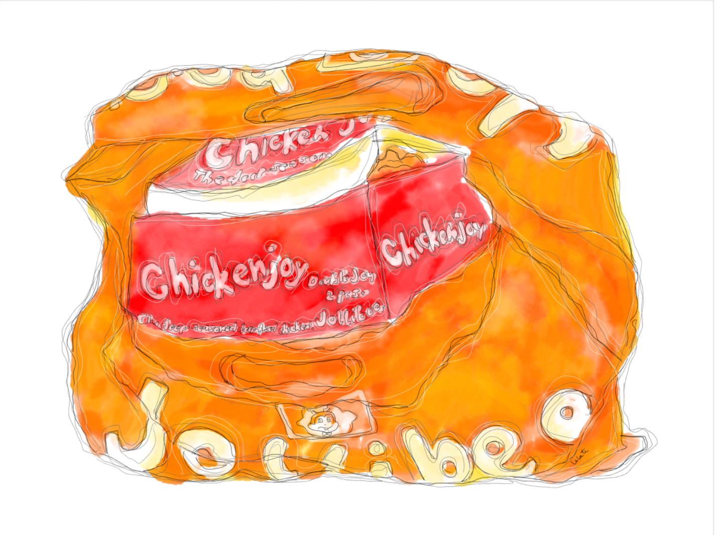 Jollibee Chicken Joy vintage box with Plastic bag