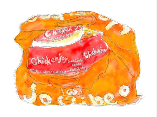 Jollibee Chicken Joy vintage box with Plastic bag